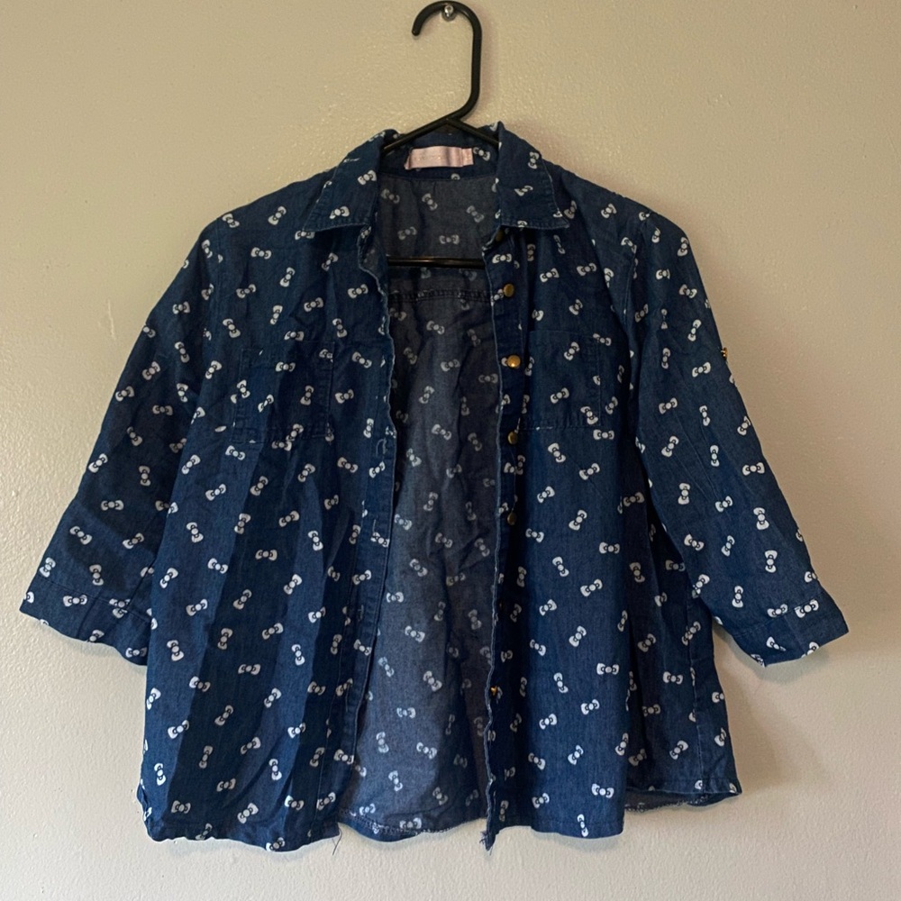 Dark blue button shirt